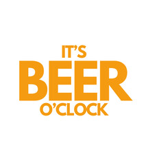 T Shirt Design it's beer o'clock