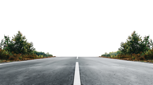 Highway road on transparent background - Powered by Adobe