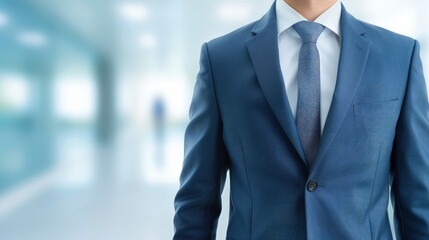 Sophisticated Blue Suit Jacket and Urban Backdrop