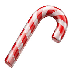 christmas candy cane on transparent background