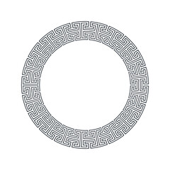 Ornamental pattern design circle frame. Ornamental Circular Knot Pattern. Border pattern design