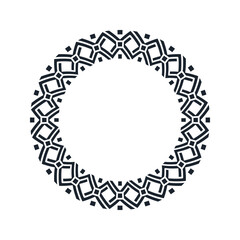 Ornamental pattern design circle frame. Ornamental Circular Knot Pattern. Border pattern design