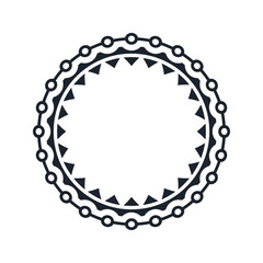 Ornamental pattern design circle frame. Ornamental Circular Knot Pattern. Border pattern design