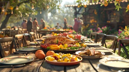 Harvest Feast A Bountiful Spread of FarmtoTable Delights Amidst Joyful Family Reunion