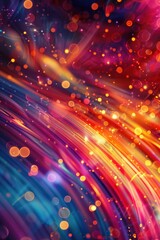 Fototapeta premium ibrant abstract background with colorful light trails