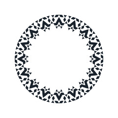 Ornamental pattern design circle frame. Ornamental Circular Knot Pattern. Border pattern design