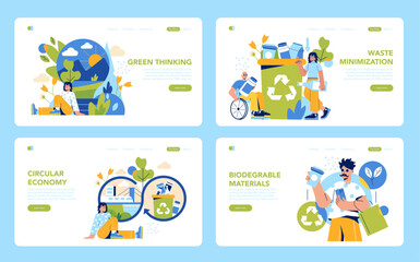 Circular Economy. Flat Vector Illustration