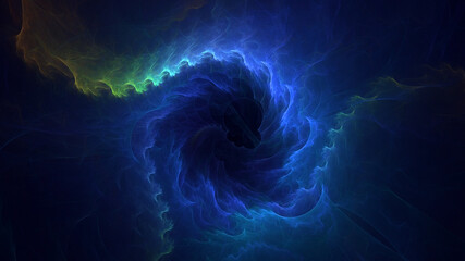 3D manual rendering abstract fractal light background. Its not AI Generatd illustration.
