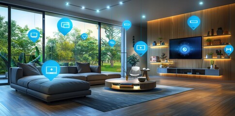 Smart Home Automation System with Icons