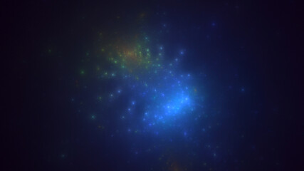 3D manual rendering abstract fractal light background. Its not AI Generatd illustration.
