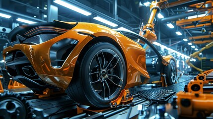 Precision Perfection Robotics in Action HighPerformance Tire Installation on Sports Car