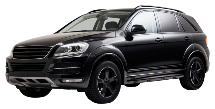 PNG Black SUV car vehicle wheel tire.