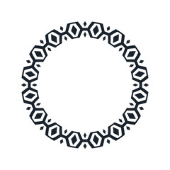 Ornamental pattern design circle frame. Ornamental Circular Knot Pattern. Border pattern design