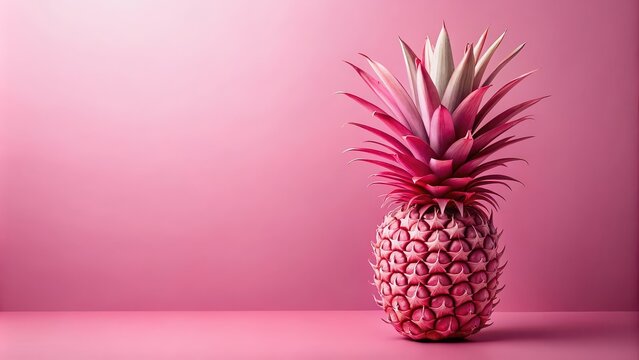 Abstract photo of pink pineapple on pink background, pink, pineapple, abstract, photography, art, colorful, vibrant, tropical