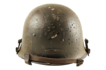 world war II helmet isolated on transparent background