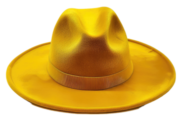 Yellow hat isolated on transparent background