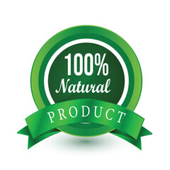 100% natural product realistic vector.
