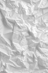 Obraz premium White crumpled paper background, high resolution, high detail, 