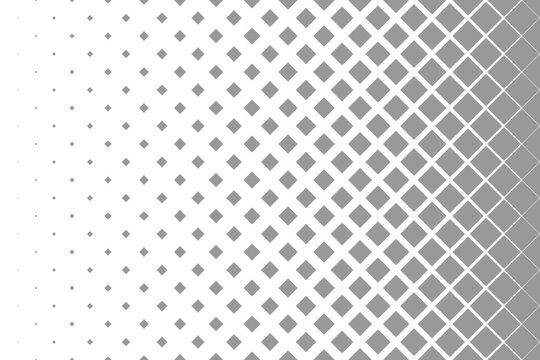 Horizontal halftone with grey rhombus pattern background. Vector Illustration.