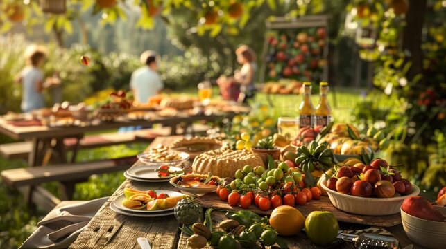 Gather 'Round Family Fun and Farm Fresh Feasts at a Rustic Outdoor Table