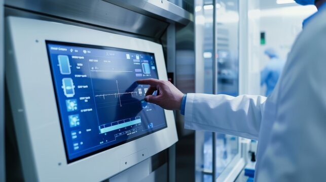 CuttingEdge Innovation Scientist Engaging with Advanced Technology in Research Lab - Powered by Adobe