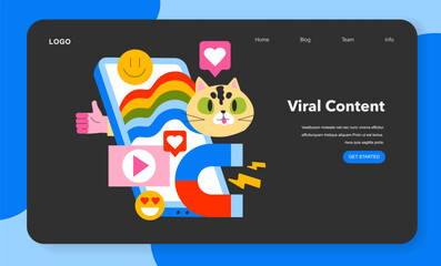 Viral Content concept. Vector illustration