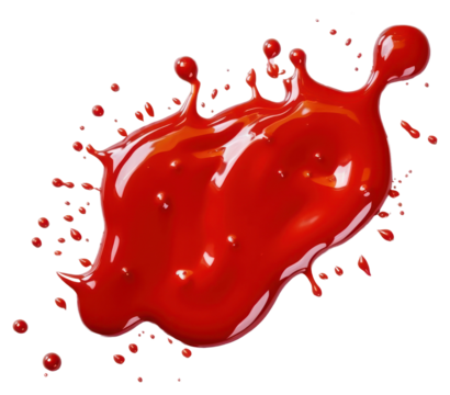 PNG Ketchup red splattered impact.