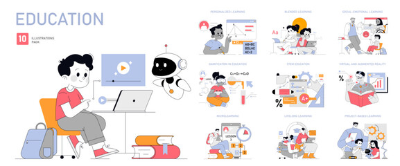 education. Flat Vector Illustration © inspiring.team