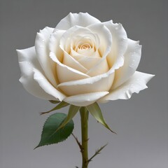 white rose isolated on white