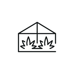 Cannabis cultivation icon. Simple cannabis cultivation icon for social media, app, and web design. Vector illustration.