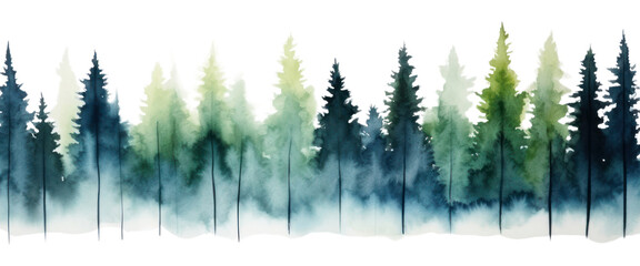 Fototapeta premium PNG Forest nature backgrounds panoramic.