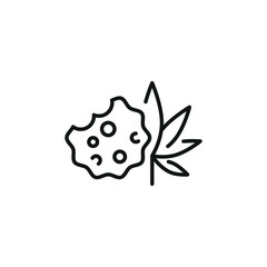 Cannabis edible icon. Simple cannabis edible icon for social media, app, and web design. Vector illustration.