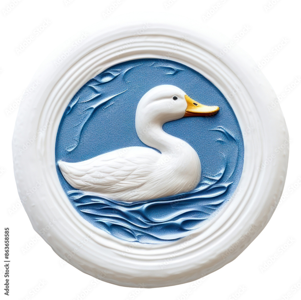 Sticker PNG Animal bird duck blue.