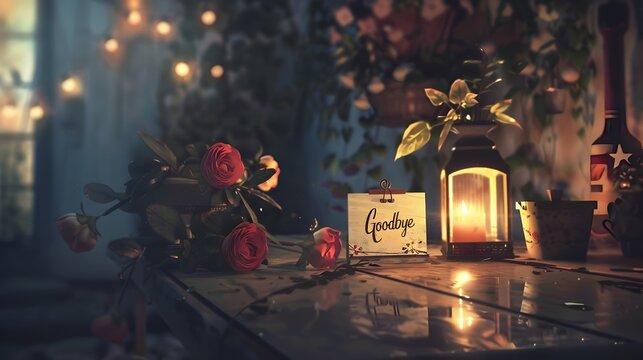 Heartfelt Farewell Card with  Goodbye  Message and Sentiment