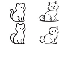 cat silhouette vector illustration.