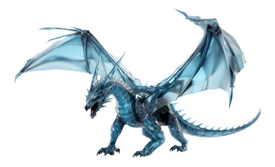 Fototapeta premium PNG Dragon dinosaur animal white background.