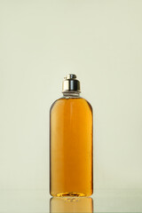 Body or hair care product in a transparent bottle