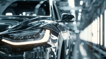 Fototapeta premium Automated precision Cuttingedge technology in car manufacturing