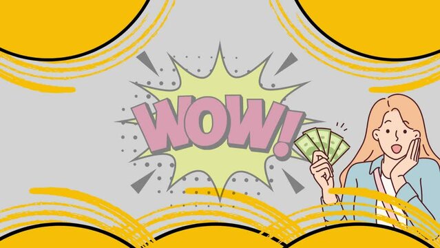 wow! short animation clip footage. 
