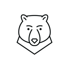 Bear Head icon. Simple Bear Head icon for social media, app, and web design. Vector illustration.