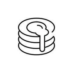 Pancakes icon. Simple Pancakes icon for social media, app, and web design. Vector illustration