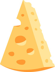 Flat Design Cheese Illustration Element