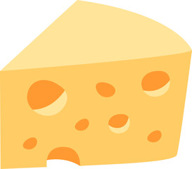 Flat Design Cheese Illustration Element