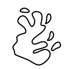 Splash Liquid Hand drawn vector illustration outline style