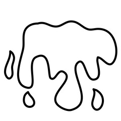 Splash Liquid Hand drawn vector illustration outline style