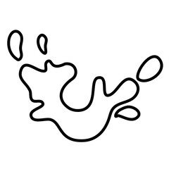Splash Liquid Hand drawn vector illustration outline style
