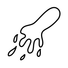 Splash Liquid Hand drawn vector illustration outline style