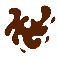 Chocolate Splash Liquid Hand drawn vector illustration 