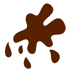 Chocolate Splash Liquid Hand drawn vector illustration 