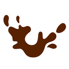 Chocolate Splash Liquid Hand drawn vector illustration 